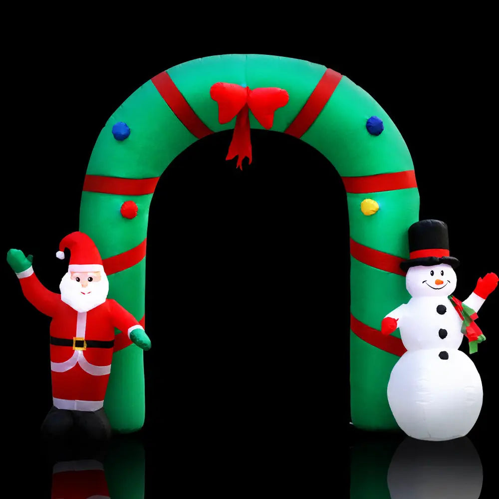 Jingle Jollys Christmas Inflatable Archwary 2.8M Illuminated Decorations - Occasions > Christmas > Christmas Decorations