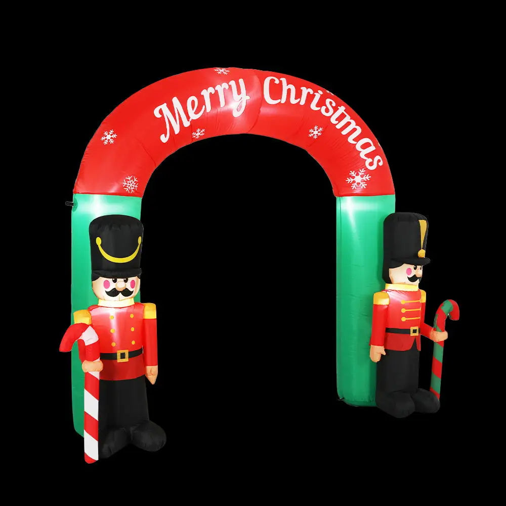 Jingle Jollys Christmas Inflatable Archwary Nutcracker 3M Illuminated Decorations - Occasions > Christmas > Christmas
