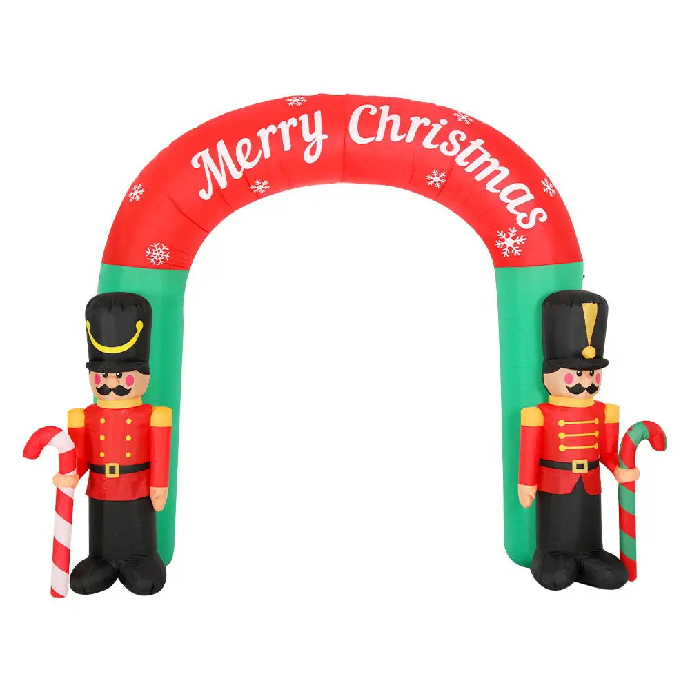 Jingle Jollys Christmas Inflatable Archwary Nutcracker 3M Illuminated Decorations - Occasions > Christmas > Christmas