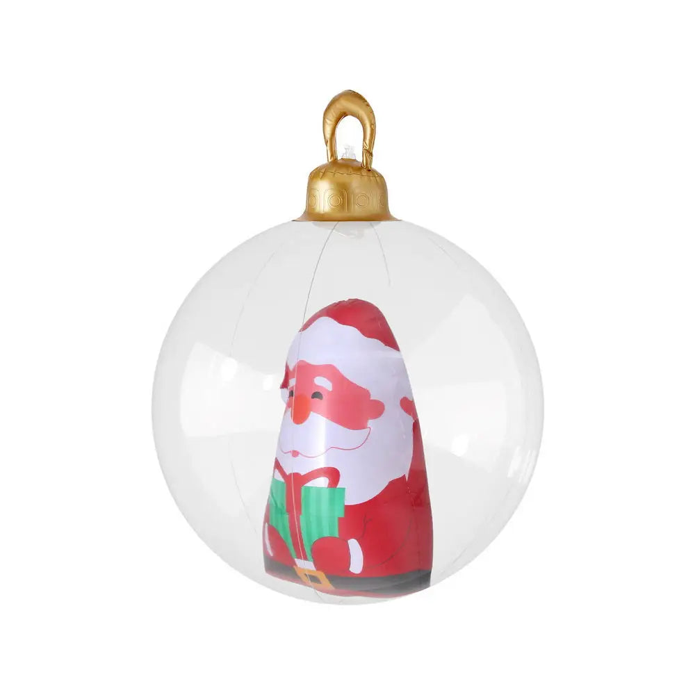 Jingle Jollys Christmas Inflatable Ball 60cm Santa Decoration Giant Bauble Clear - Occasions > Christmas > Christmas