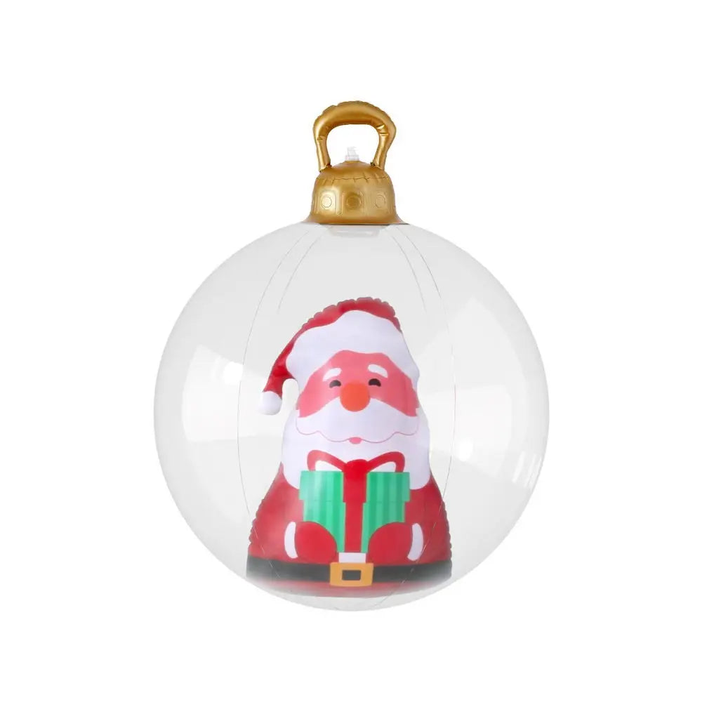 Jingle Jollys Christmas Inflatable Ball 60cm Santa Decoration Giant Bauble Clear - Occasions > Christmas > Christmas