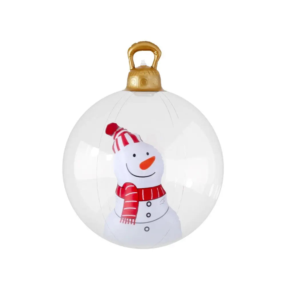 Jingle Jollys Christmas Inflatable Ball 60cm Snowman Decoration Giant Bauble - Occasions > Christmas > Christmas