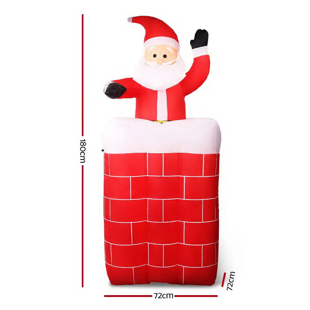 Jingle Jollys Christmas Inflatable Santa Pop Up 1.8M Illuminated Decorations - Occasions > Christmas > Christmas