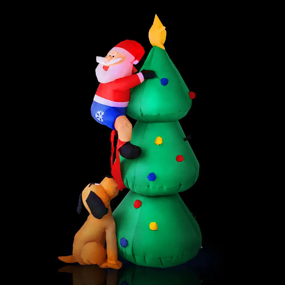 Jingle Jollys Christmas Inflatable Santa Tree 1.8M Illuminated Decorations - Occasions > Christmas > Christmas