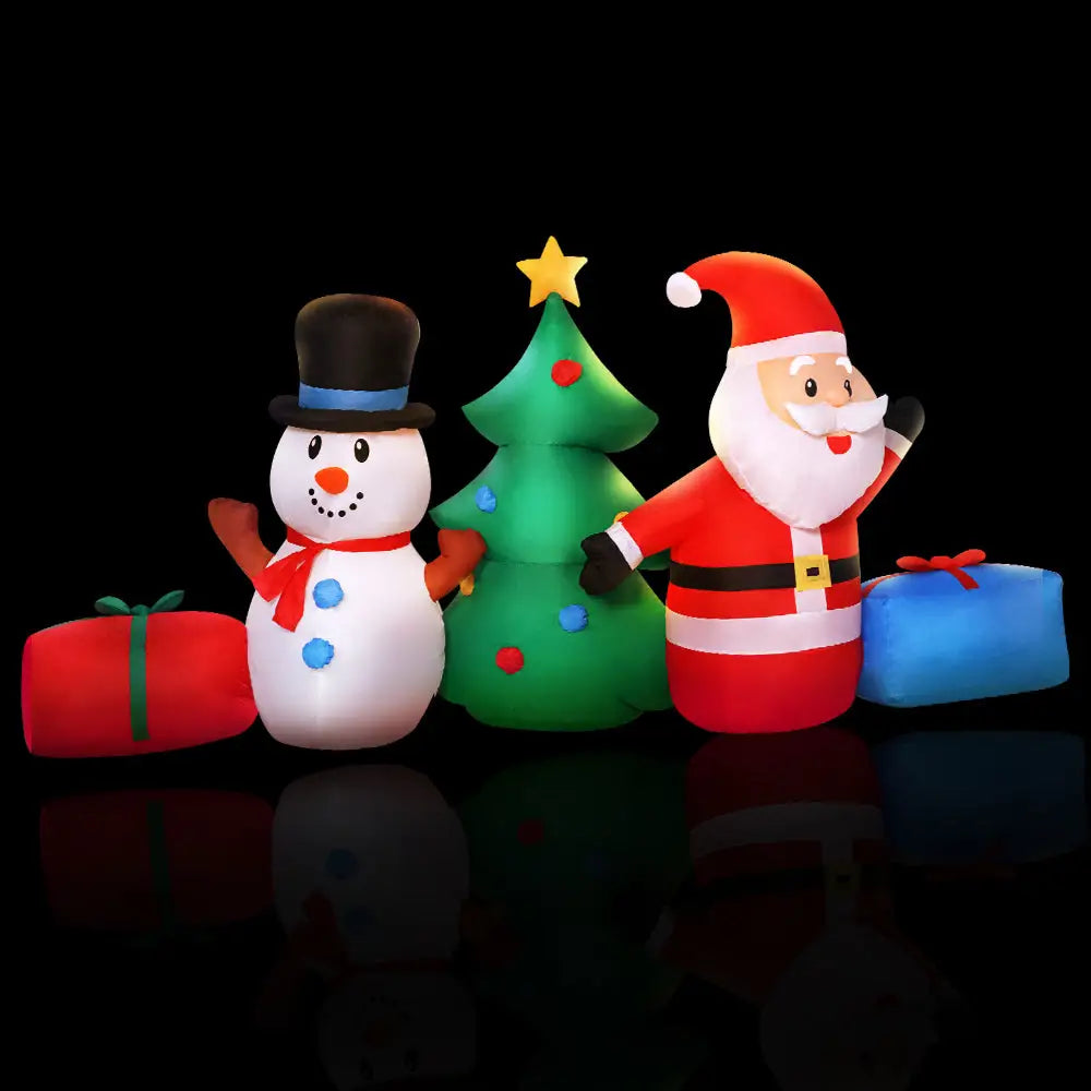 Jingle Jollys Christmas Inflatable Tree Snowman 2.7M Illuminated Decorations - Occasions > Christmas > Christmas
