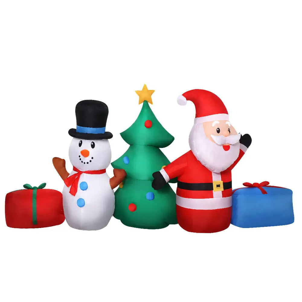 Jingle Jollys Christmas Inflatable Tree Snowman 2.7M Illuminated Decorations - Occasions > Christmas > Christmas