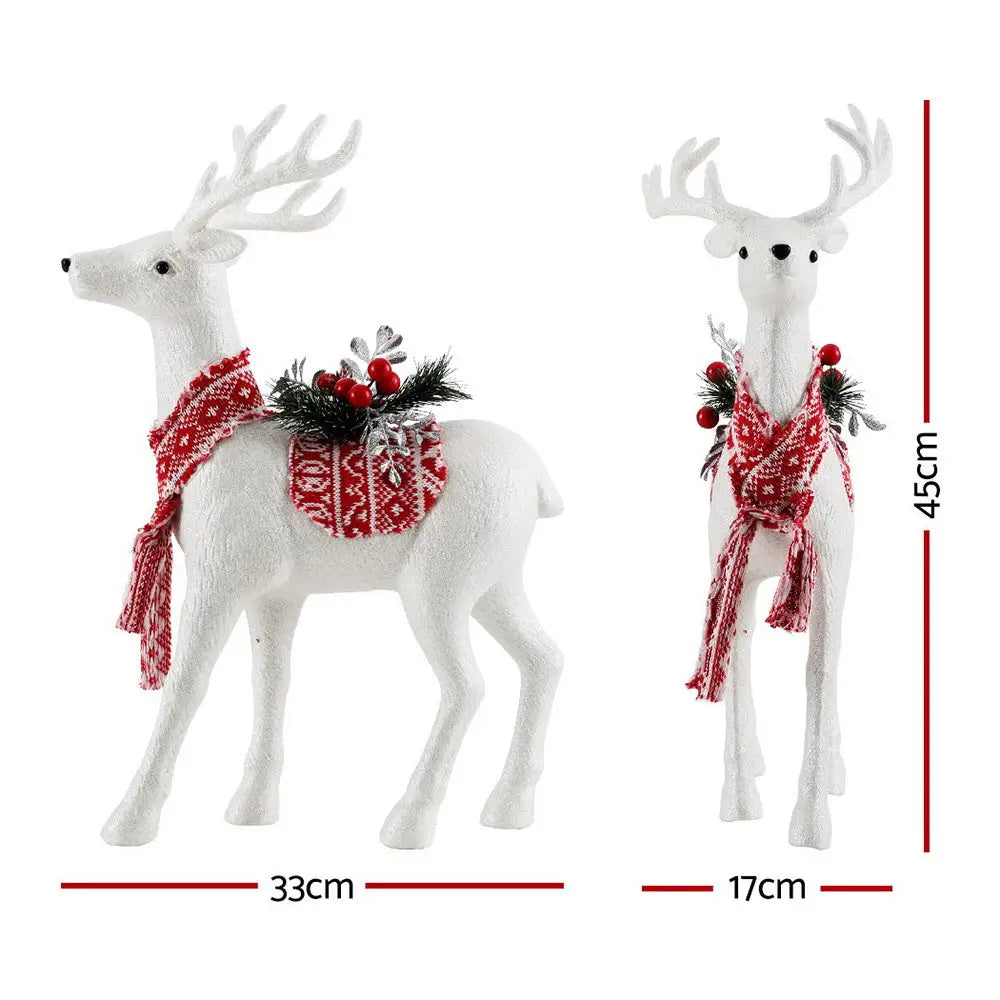 Jingle Jollys Christmas Reindeer 45cm Glitter Deer Ornaments Party Decorations - Occasions > Christmas > Christmas