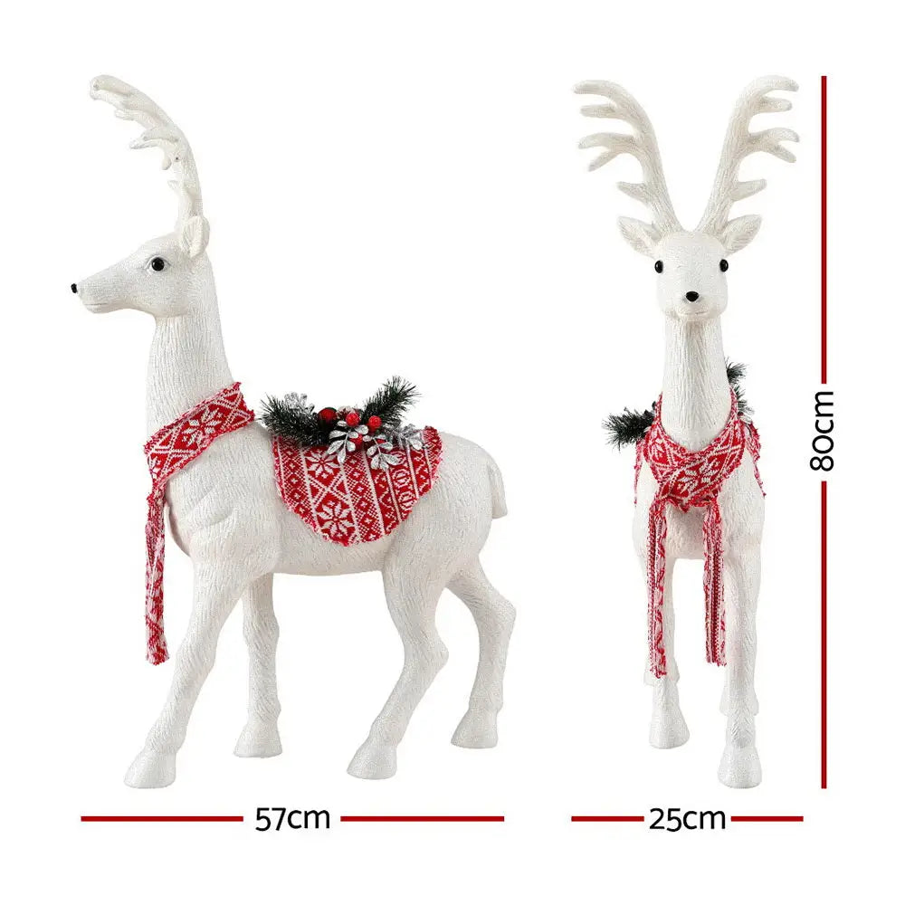 Jingle Jollys Christmas Reindeer 80cm Glitter Deer Ornaments Party Decorations - Occasions > Christmas > Christmas
