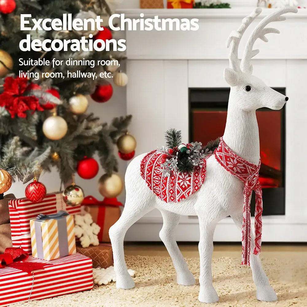 Jingle Jollys Christmas Reindeer 80cm Glitter Deer Ornaments Party Decorations - Occasions > Christmas > Christmas