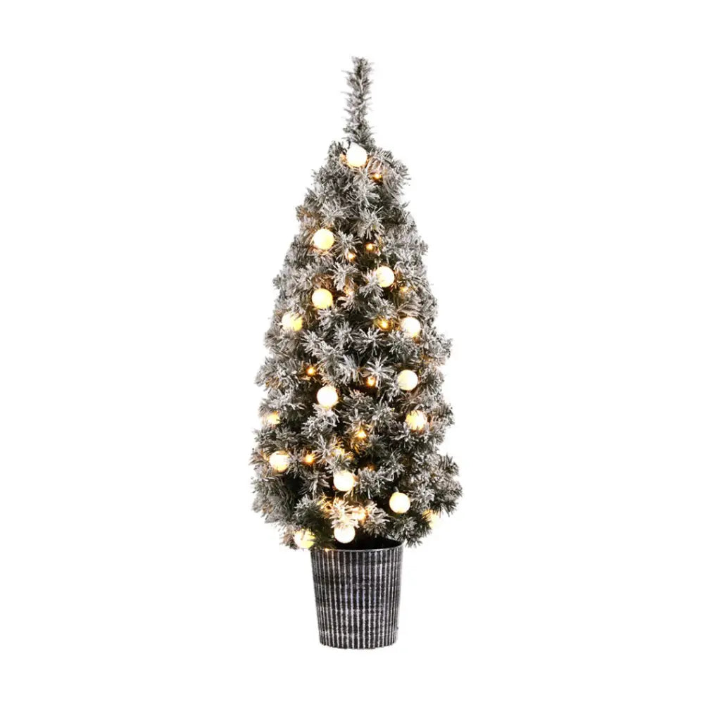Jingle Jollys Christmas Tree 1.2M Potted Snowy Xmas Tree - Occasions > Christmas > Christmas Trees