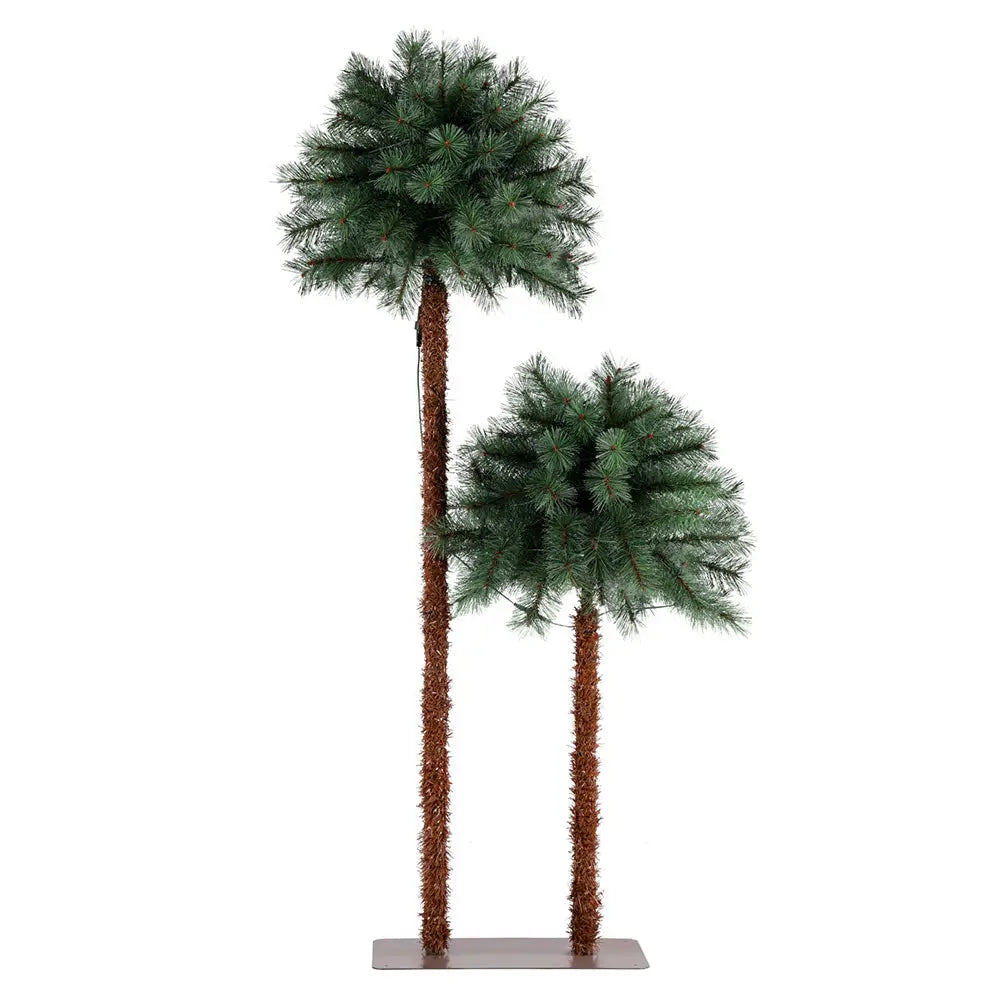 Jingle Jollys Christmas Tree 1.5 + 1m LED Xmas Palm Tree Party Decorations 2 in 1 - Occasions > Christmas > Christmas