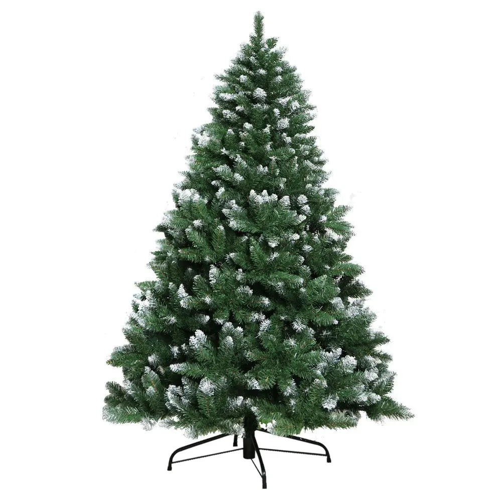 Jingle Jollys Christmas Tree 1.8m Snowy Xmas Tree 650 Tips - Occasions > Christmas > Christmas Trees
