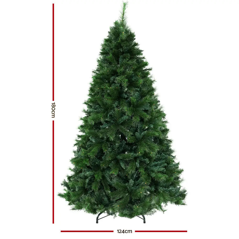 Jingle Jollys Christmas Tree 1.8M Xmas Tree Pine Needles 1024 Tips - Occasions > Christmas > Christmas Trees
