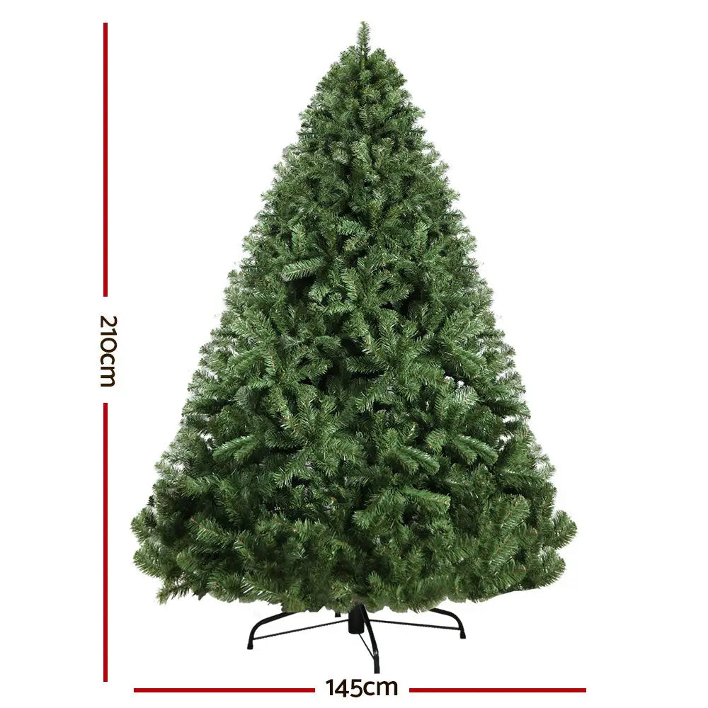 Jingle Jollys Christmas Tree 2.1M Xmas Tree Green 1250 Tips - Occasions > Christmas > Christmas Trees