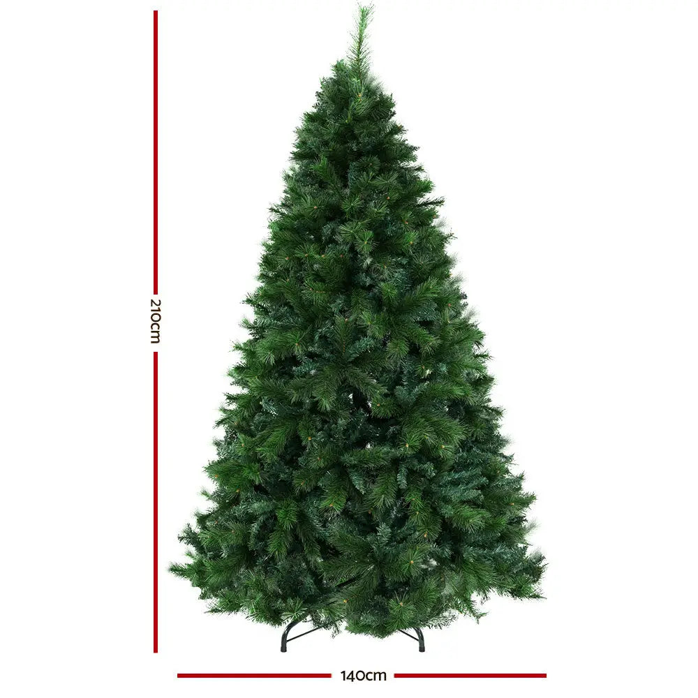 Jingle Jollys Christmas Tree 2.1M Xmas Tree Pine Needles 1584 Tips - Occasions > Christmas > Christmas Trees