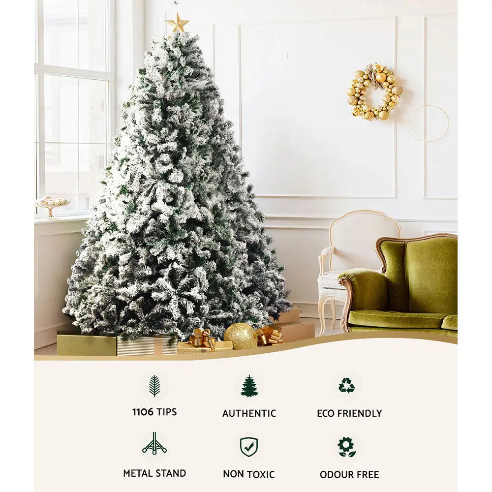 Jingle Jollys Christmas Tree 2.1M Xmas Trees Decorations Snowy 1106 Tips - Occasions > Christmas > Christmas Trees