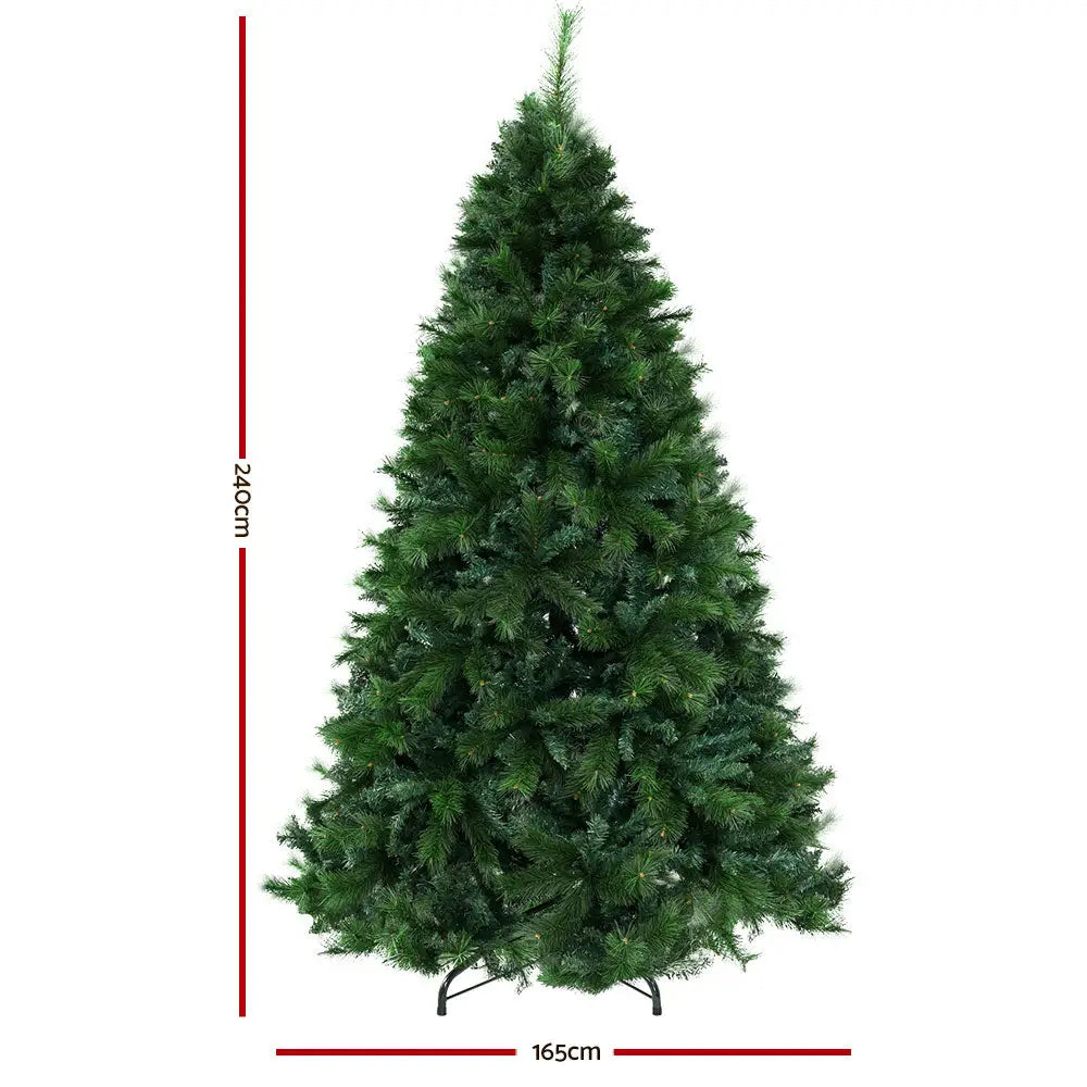 Jingle Jollys Christmas Tree 2.4M Xmas Tree Pine Needles 2100 Tips - Occasions > Christmas > Christmas Trees