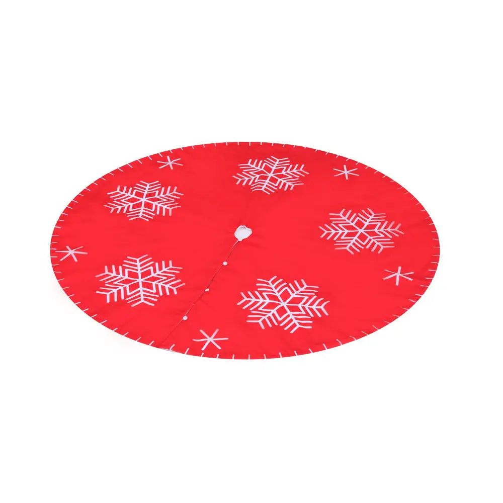 Jingle Jollys Christmas Tree Skirt 90cm Snowflake Ornaments Party Decorations - Occasions > Christmas > Christmas