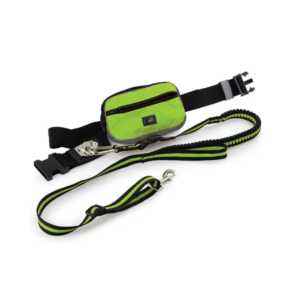 Jogging Dog Bungee Leash - Adjustable Waist Belt Bag + Hands Free Walking Lead - Pet Care > Dog Supplies > Dog Collars