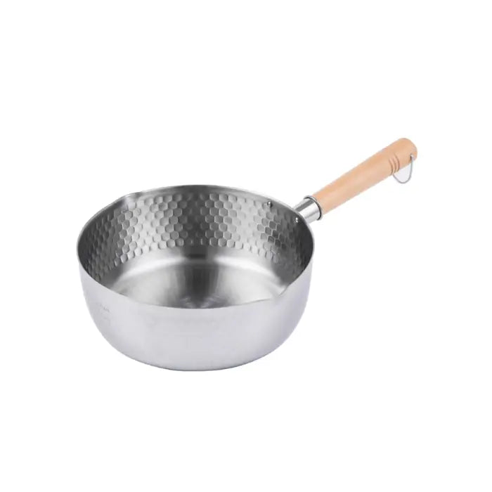 Justcook 20cm Japanese-style Stainless Steel Xueping Pot White Handle - Home & Garden > Kitchenware