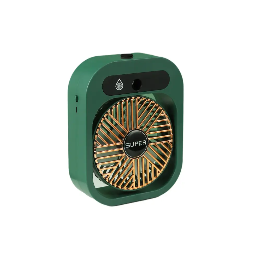 JY Ice Fog USB Air Conditioning Mist Humidfier Mini Fan - Green - Appliances > Aroma Diffusers & Humidifiers