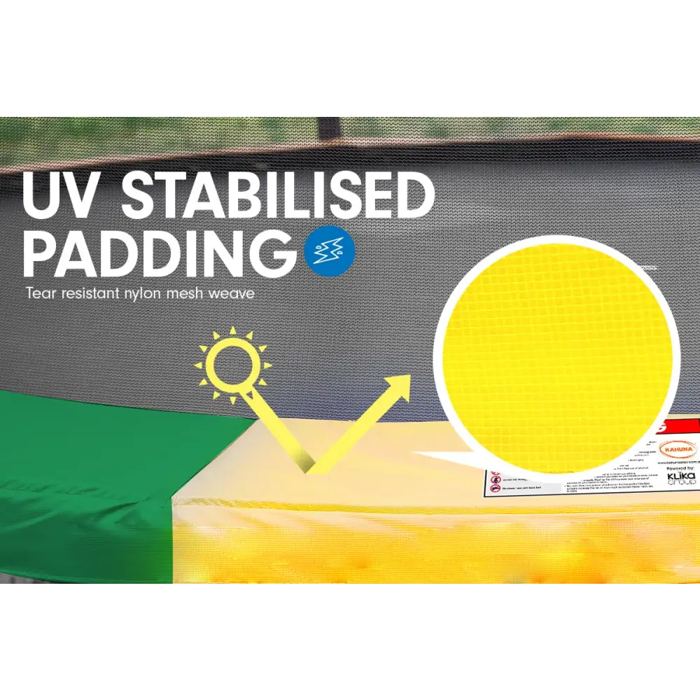 Kahuna 16ft Outdoor Trampoline Kids Children With Safety Enclosure Pad Mat Ladder Basketball Hoop Set - Rainbow - Baby