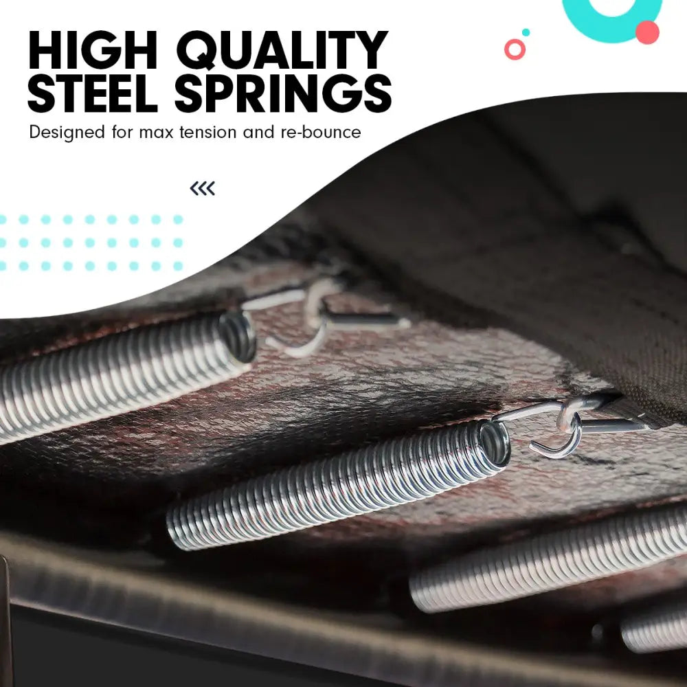 Kahuna 8ft Outdoor Orange Trampoline For Kids And Children Suited For Fitness Exercise Gymnastics With Safety Enclosure