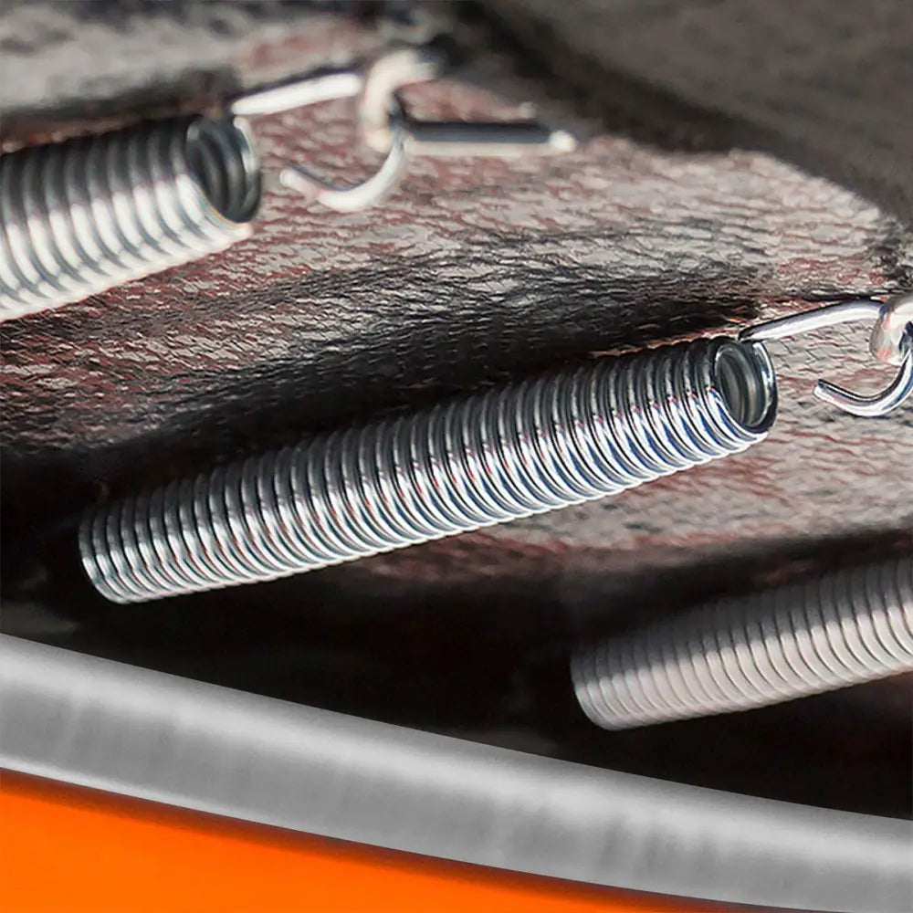 Kahuna 8ft Outdoor Orange Trampoline For Kids And Children Suited For Fitness Exercise Gymnastics With Safety Enclosure