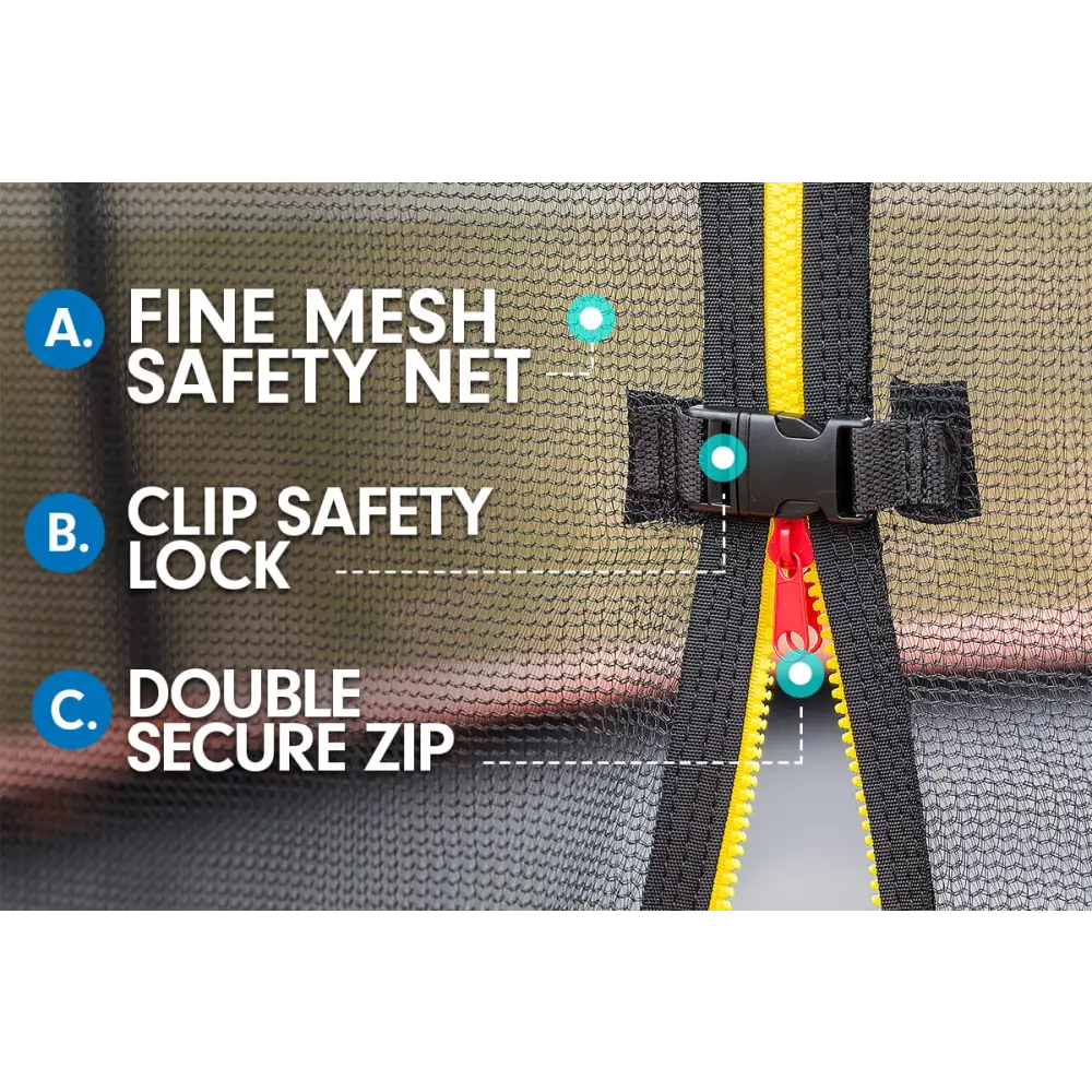 Kahuna 8ft Outdoor Trampoline Kids Children With Safety Enclosure Mat Pad Net Ladder Basketball Hoop Set - Purple