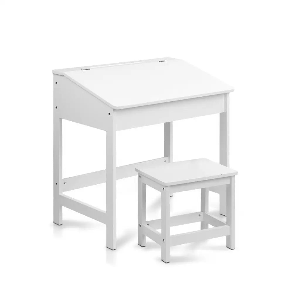 Keezi 2PCS Kids Table and Chairs Set Activity Children Playing Toys Study Desk - Baby & Kids > Kid’s Furniture