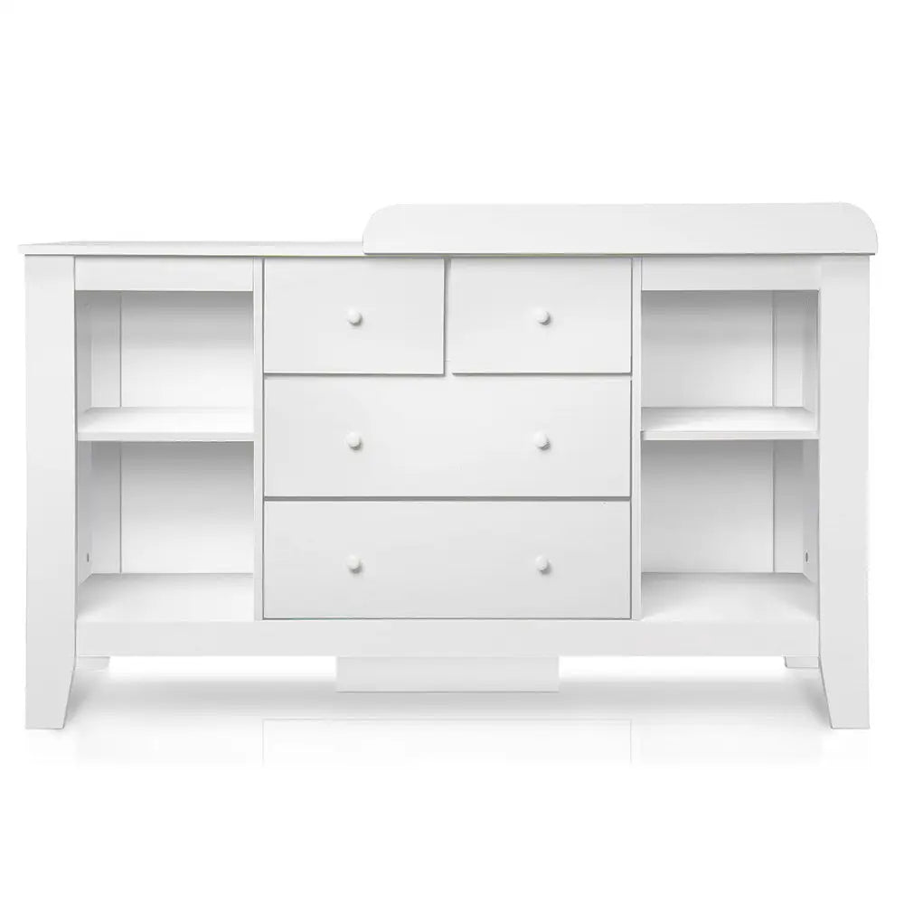 Keezi Baby Changing Table Diaper Station Drawers Chest Nursery Furniture - Baby & Kids > Kid’s Furniture