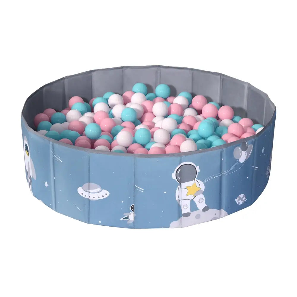 Keezi Kids Ball Pool Pit Toddler Play Foldable Child Playhouse Storage Bag Blue - Home & Garden > Pool & Accessories