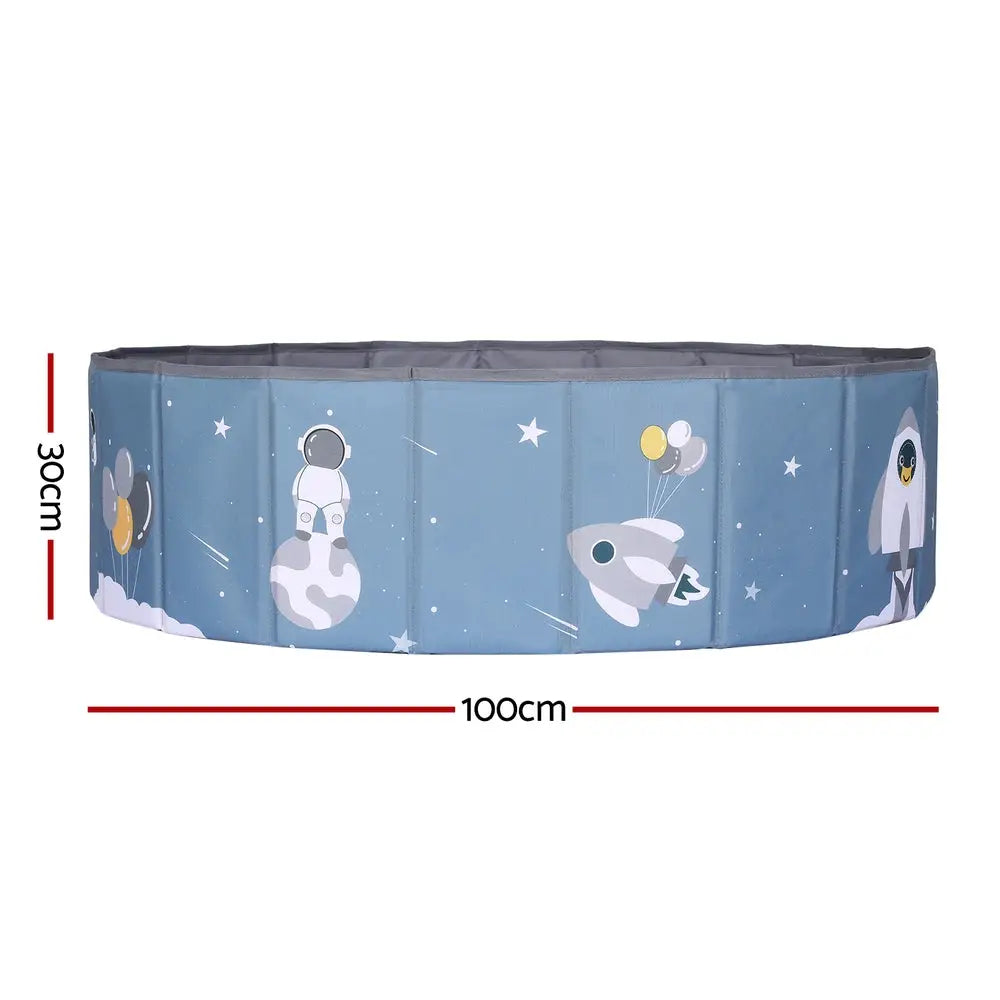 Keezi Kids Ball Pool Pit Toddler Play Foldable Child Playhouse Storage Bag Blue - Home & Garden > Pool & Accessories