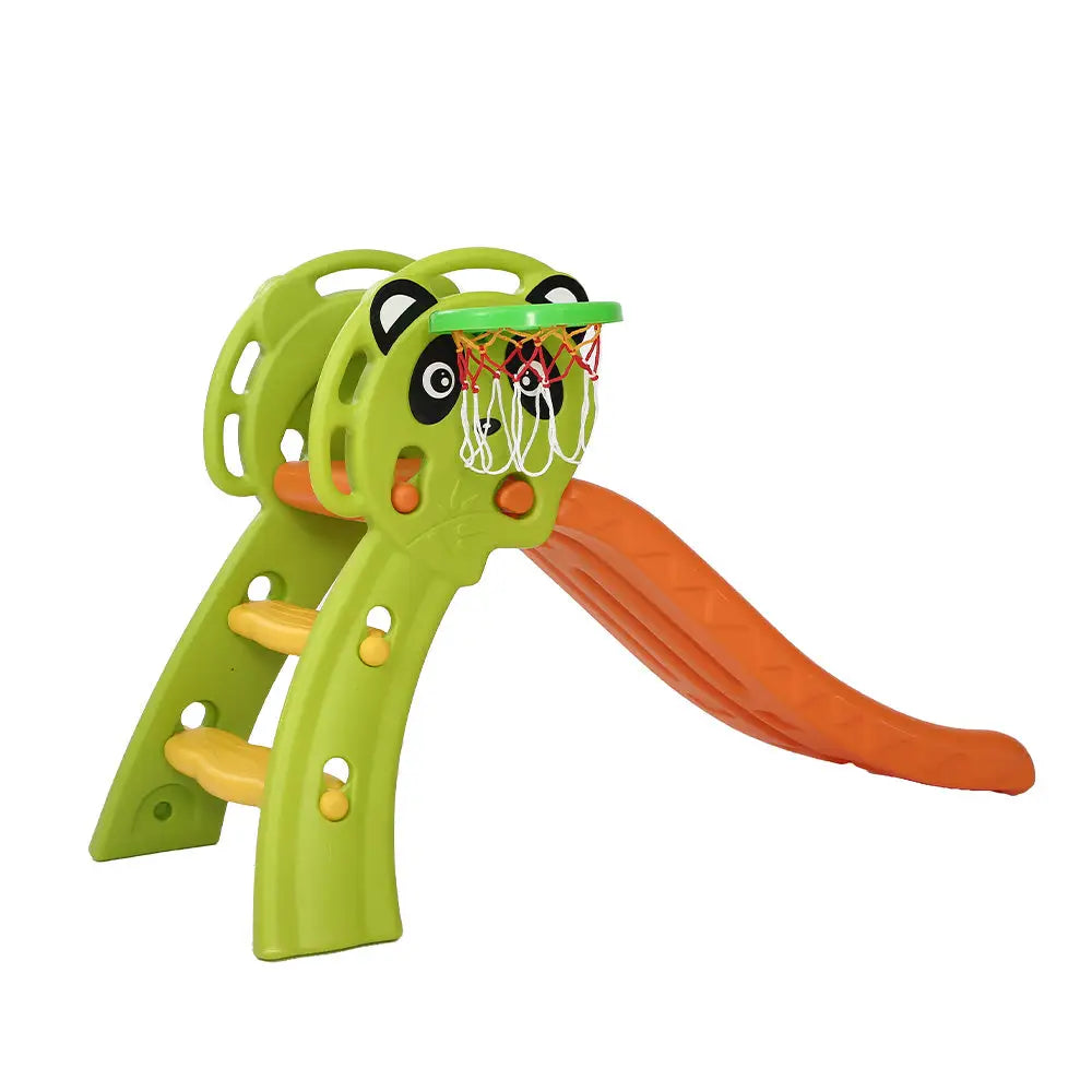 Keezi Kids Slide Set Basketball Hoop Indoor Outdoor Playground Toys 100cm Orange - Baby & Kids > Baby & Kid’s Toys >