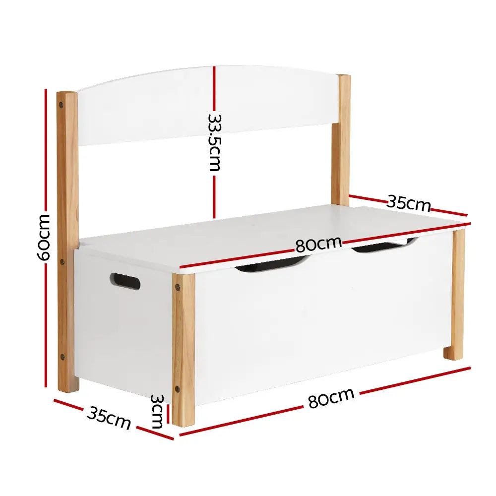Keezi Kids Toy Box Chest Storage Blanket Children Organiser Seating Bench - Baby & Kids > Kid’s Furniture