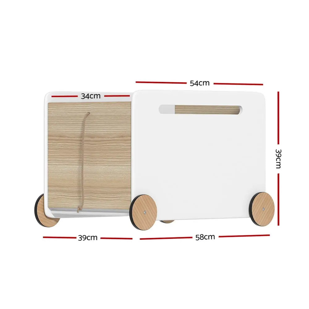 Keezi Kids Toy Box Container Children Chest Storage Clothes Organiser Wheels - Home & Garden > Storage