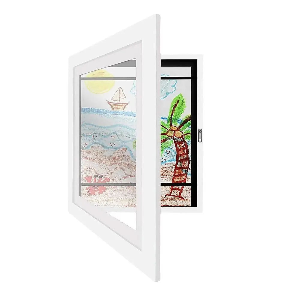 Kids Art Wood Frame Children Art Projects Display Hold 150 Pictures - Home & Garden > Decor