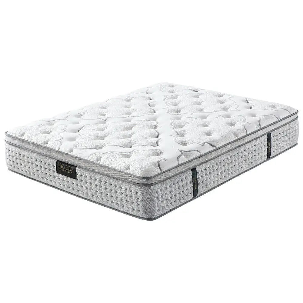 KINGSTON Mattress Double Medium Firm Box Pocket Spring Memory Foam Euro Top 34CM - Furniture > Mattresses