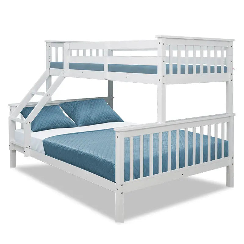 Kingston Slumber 2in1 Double Single Bunk Bed Kids Solid Timber Pine Beds Children Bedroom Furniture - Furniture >