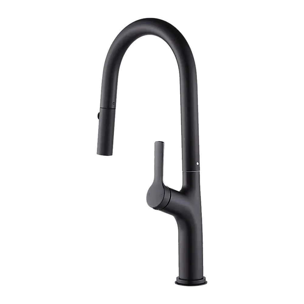 Kitchen Laundry Bathroom Basin Sink Pull Out Mixer Tap Faucet in Black - Furniture > Bathroom > Tap & Sink Accessories