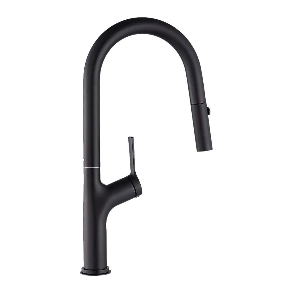 Kitchen Laundry Bathroom Basin Sink Pull Out Mixer Tap Faucet in Black - Furniture > Bathroom > Tap & Sink Accessories
