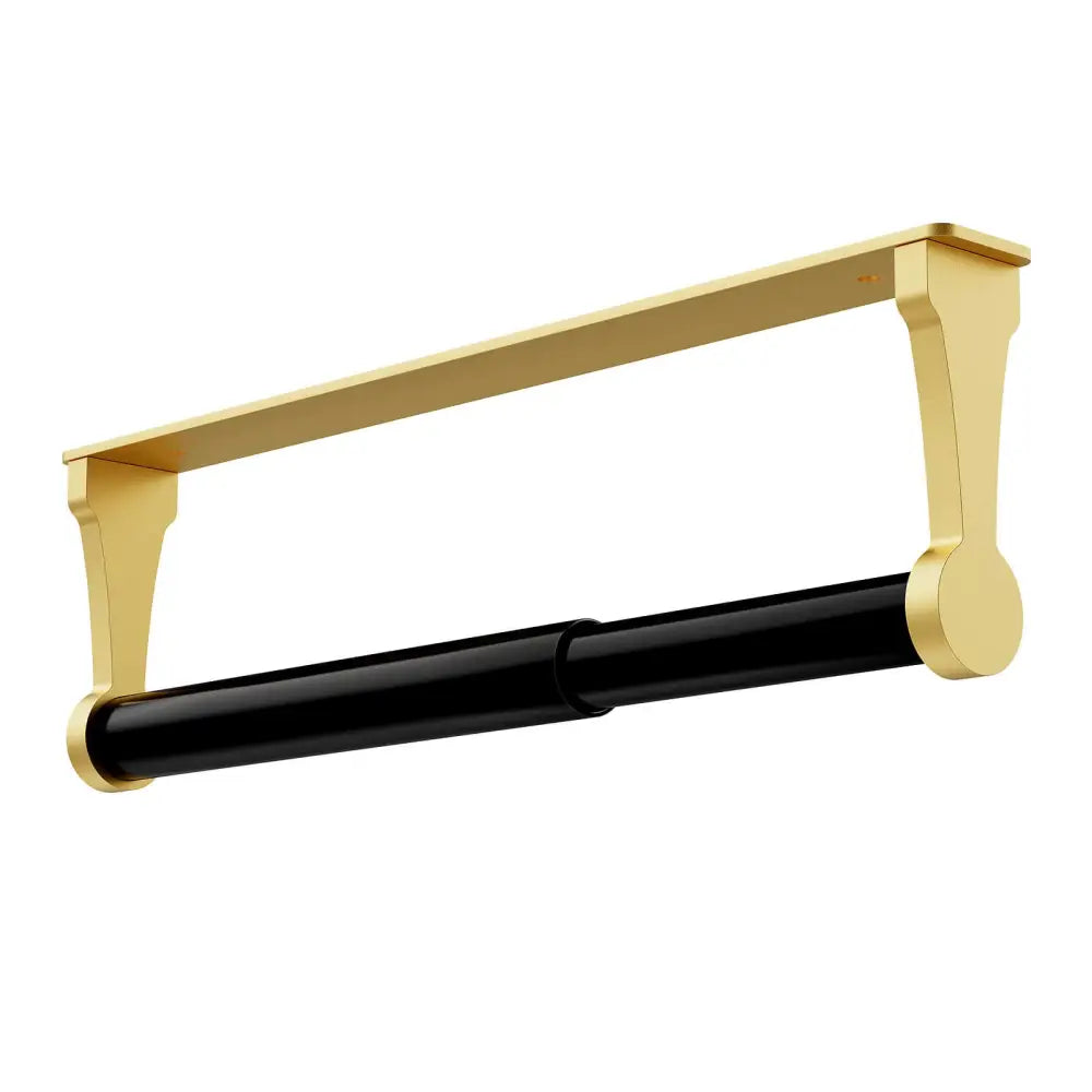 Kitchen Paper Holder Under Screw Wall Mount Adhesive Paper Towel Holder Rectangle Gold - Home & Garden > Bathroom