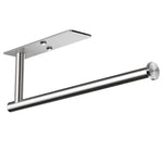 Kitchen Paper Holder Wall Mount Adhesive Paper Towel Holder Rectangle Silver - Home & Garden > Bathroom Accessories >