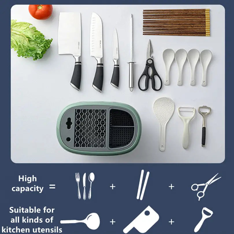 Knife Holder Multifunctional Household Drainage Knife Storage Rack Table Rack - Home & Garden > Kitchenware