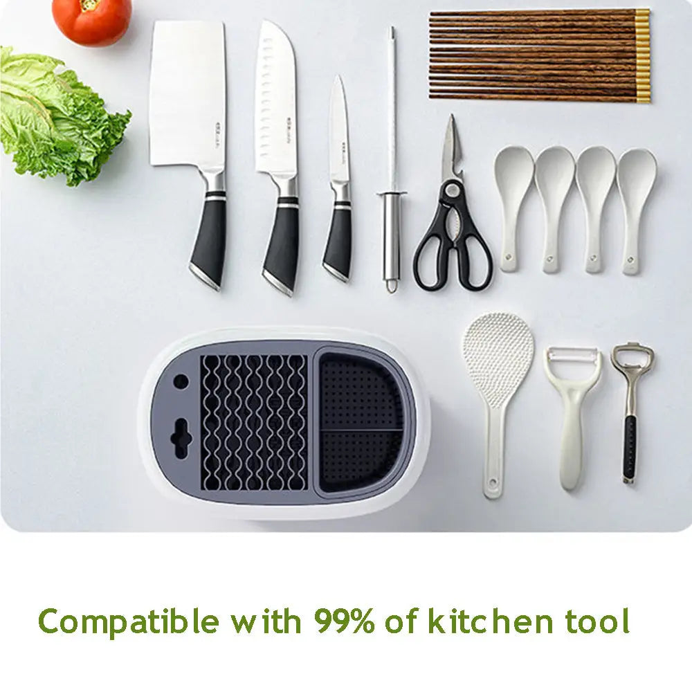 Knife Holder Multifunctional Household Drainage Knife Storage Rack Table Rack - Home & Garden > Kitchenware