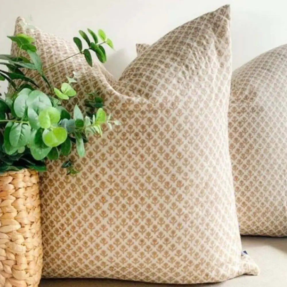Kolka Quilted Euro Cushion Cover Sham Pillow Case Decorative - Beige - Home & Garden > Decor