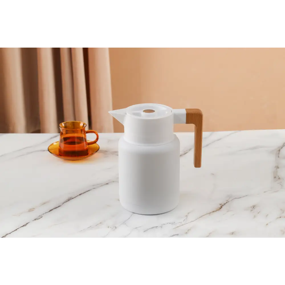 Kylin 304 Stainless Steel Japanese Vaccum Jug 1.3L - White - Home & Garden > Kitchenware