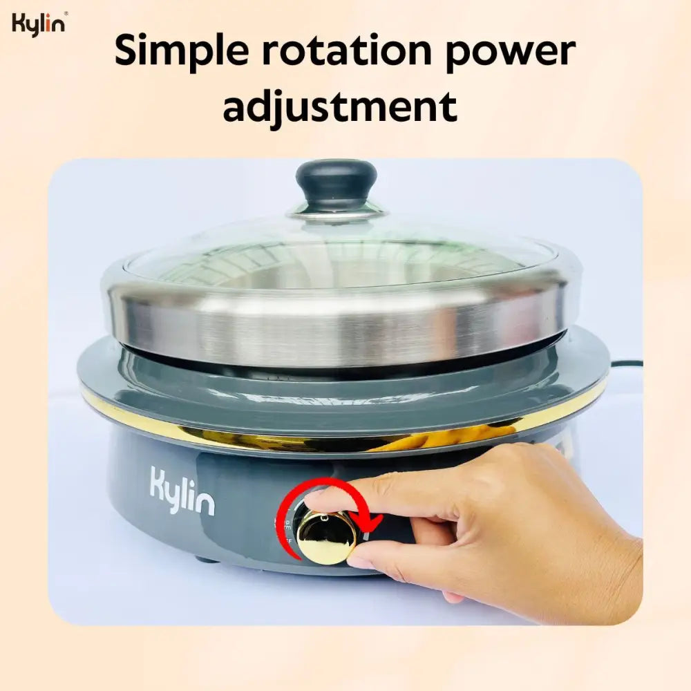 Kylin Electric 1500W Hotpot with Stainless Steel Inner Pot 4L AU-K2011 - Home & Garden > Kitchenware