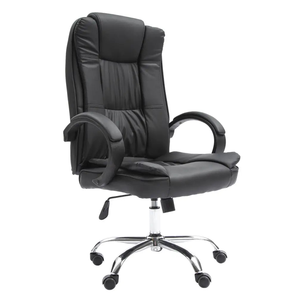 La Bella Black Executive Office Chair Sage Dual-Layer Seat - Furniture > Office > Office & Desk Chairs