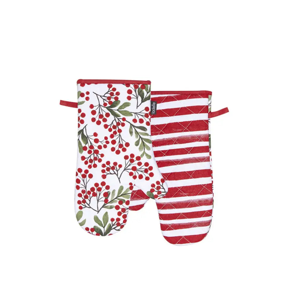Ladelle Berry Berry Christmas Set of 2 Oven Mitts 18 x 33 cm - Home & Garden > Kitchenware